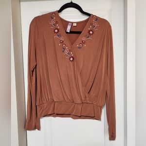 Autumn Floral Flowy Blouse